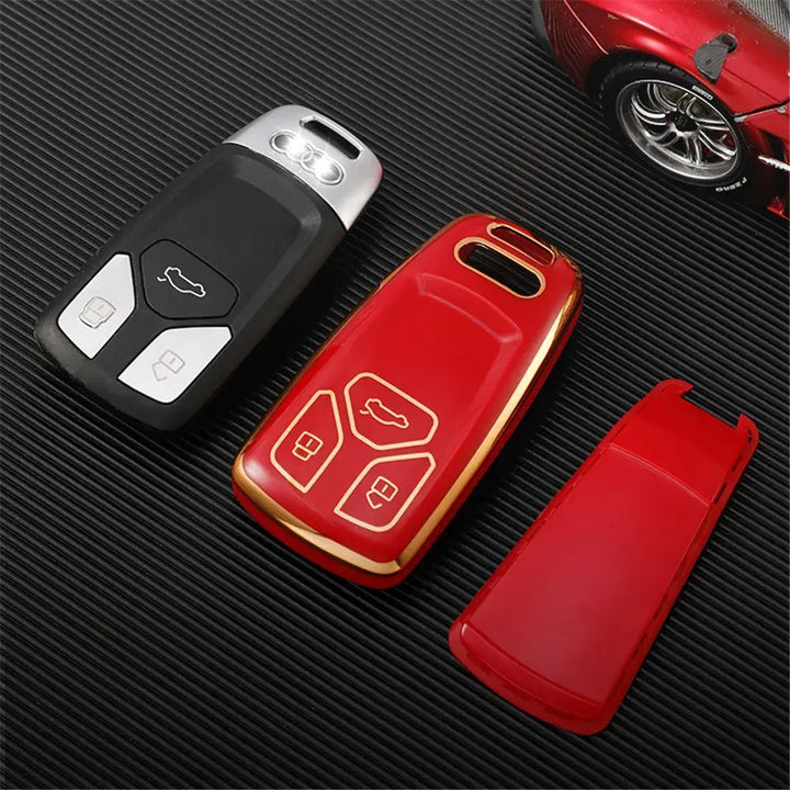 TPU Car Key Case for Audi A4 B9 Q5 Q7 TT TTS 8S 2016 2017 Car Accessories Remote Control Key Cover