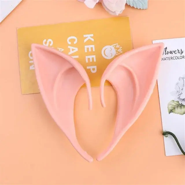 Halloween Vampire Teeth Props Latex Ears Fairy Cosplay Costume Accessor Angel Elven Elf Ears Photo Props Adult Kids Cosplay Toys