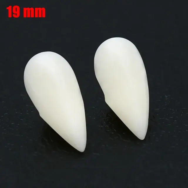 1Pairs Cosplay Vampire Teeth Fangs Dentures Prop Halloween Costume Props False Teeth Solid Glue Adhesive Halloween Makeup Props