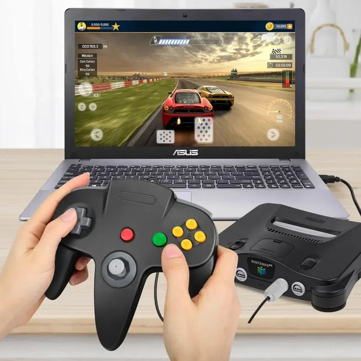 N64 Controller Classic 64-bit Wired Remote Control Gamepad Gaming Joystick Retro Video Game System Console Accessories Joypad