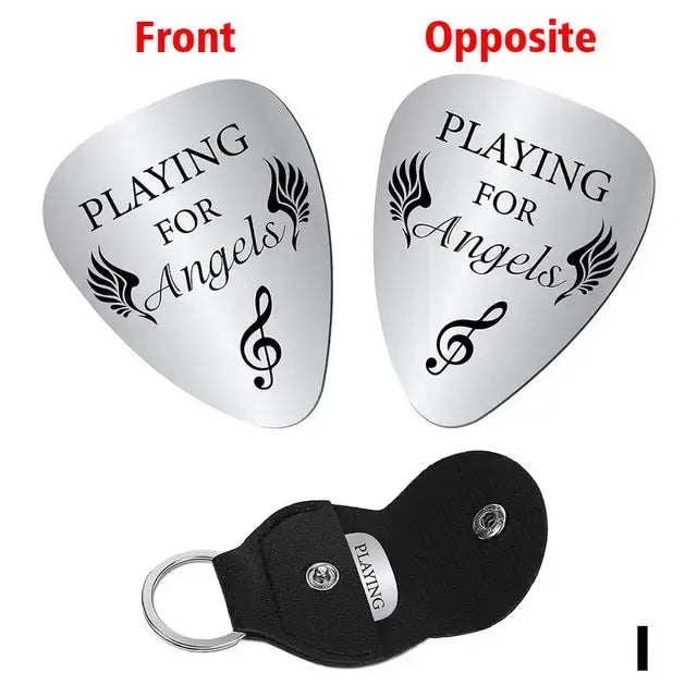 2pc Metal Guitar Picks Plectrum Stainless Steel Metal Guitar Picks  Electric Guitarra Parts Accesorios