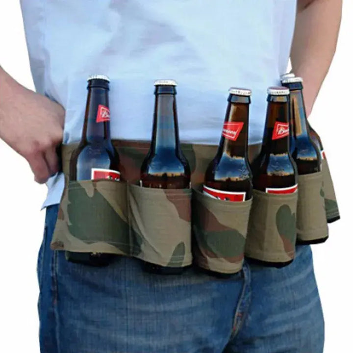 Climbing Camping Hiking  Holster Portable Bottle Waist Beer Belt Bag Handy Wine Bottles Beverage Can Holder Hanging Organizer