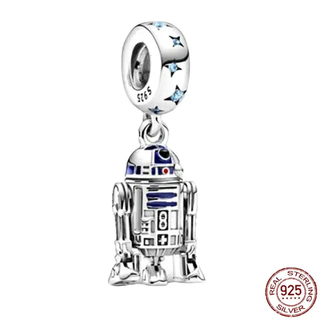 Fit Original Pandora 925 Silver Bracelet Star Wars Hot Toys Jewelry Charms Beads Womens Bracelet Fine DIY Birthday Making Gifts