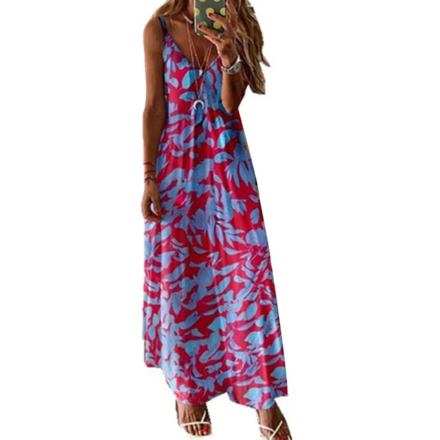 Women Boho Vintage Maxi Dress