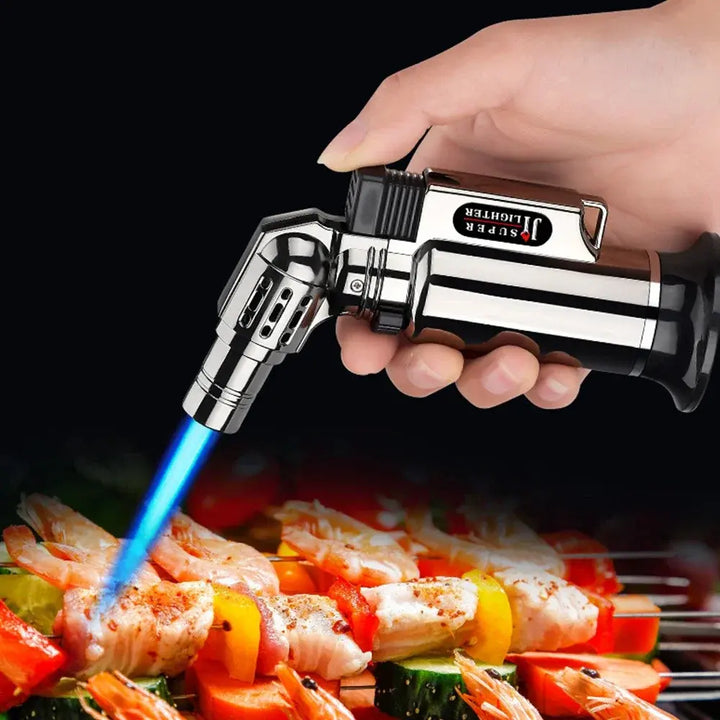 Metal Gas Lighter Windproof Barbecue Kitchen Cooking Large Capacity Torch Turbo Lighter Spray Gun Torch Jet Turbo Lighter Gadget