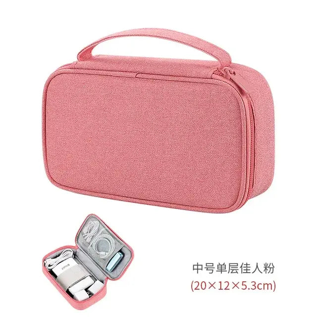 Portable Digital Storage Bag USB Gadget Waterproof Cable Organizer Pouch Electronic Device Accessories Cycling Bag Pack Supplies