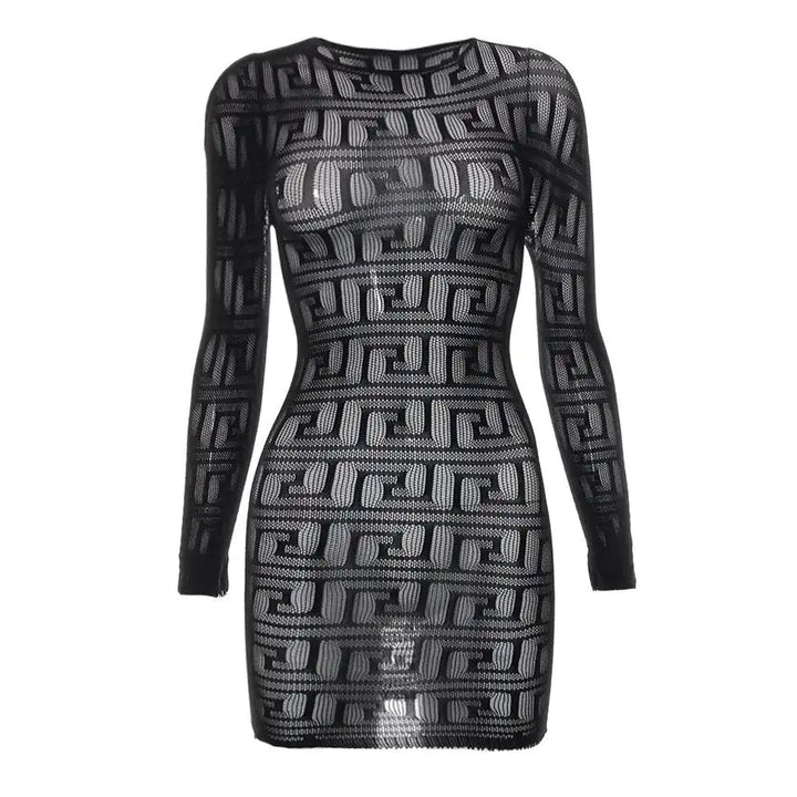 Teyanna Mesh Cutout Bodycon Mini Dress