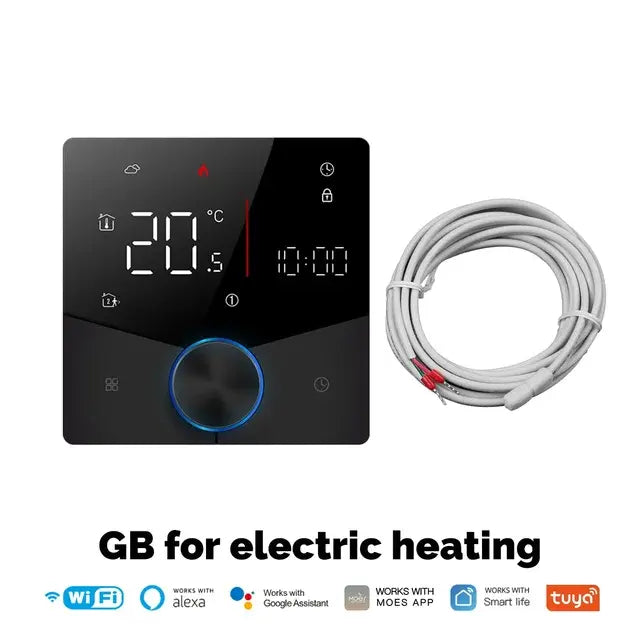 MOES WiFi Smart Heating Knob Thermostat LCD Display Touch Screen Temperature Controller For Water Gas Boiler Electric Heating