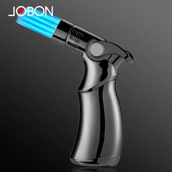 JOBON Quad Flame Cigar Lighter Windproof Kitchen Gas Lighter Jet Grill Metal Jewelry Welding Men's Outdoor Gadgets