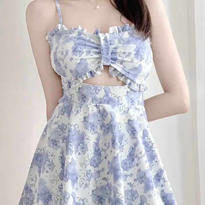 Hot Spring Summer Hollow Out Swimwear Dress