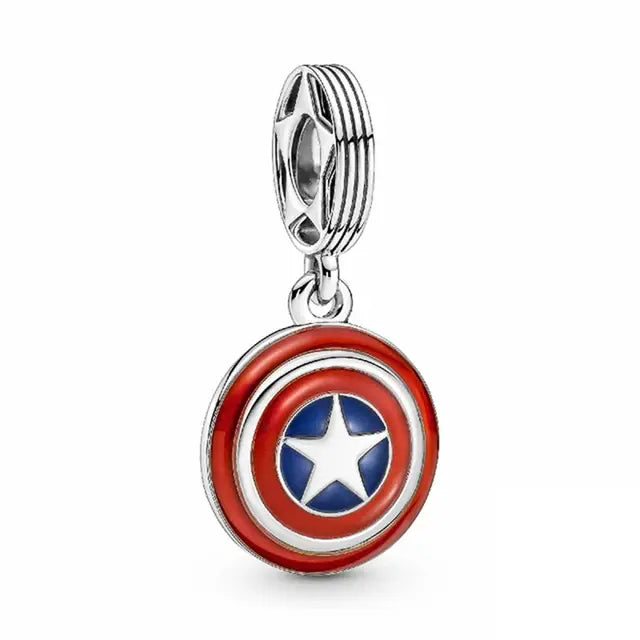 Marvel 925 Sterling Silver Diy Fine Charm Fits Original Pendant Spider Man Bracelet Movie Anime Character Spider Man Charm Beads