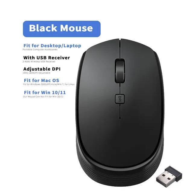 2.4GHz Wireless Mouse Optical Mice with USB Receiver Gamer 1600DPI 6 Buttons Mouse For Computer Laptop Accessories Mouse Gamer