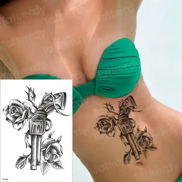 temporary tattoos halloween body stickers sex robot machine tattoo for men mechanical tattoos boys swallow tattoo fake 3D black