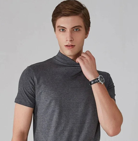 High Neck Anti-Sweat T-Shirt for Men