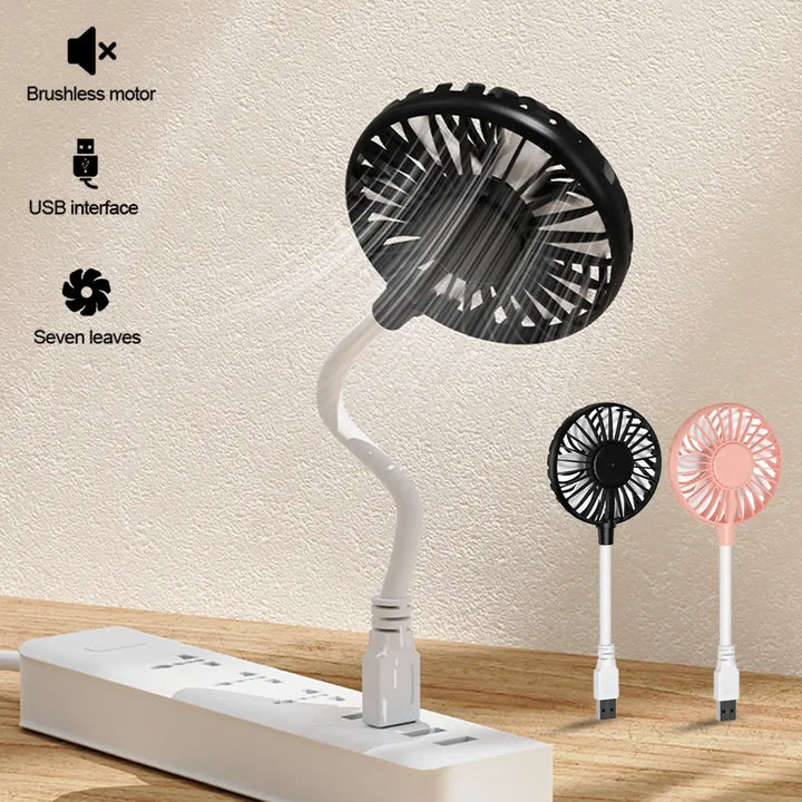 Creative Office Summer Cooling Fan Portable USB Input Fan Adjustable Mini Fan Brushless Mute Fan Laptop for Home Dorm Outdoor