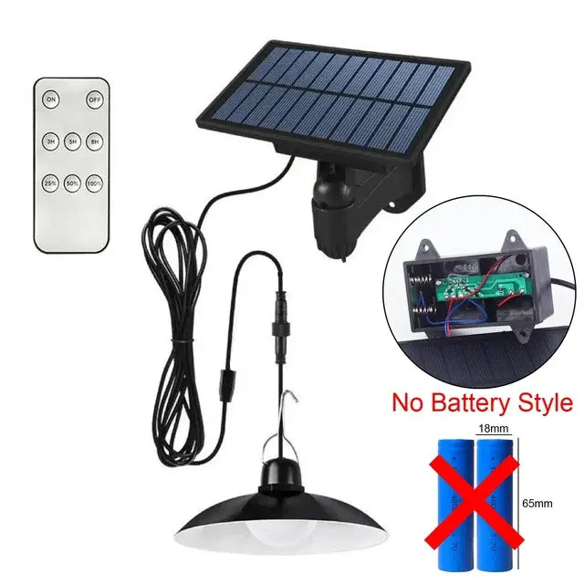 Auto-lighting Solar Pendant Light Led Solar Powered Lamp White/Warm light with Remote Control Chandelier Camping Outdoor Garden