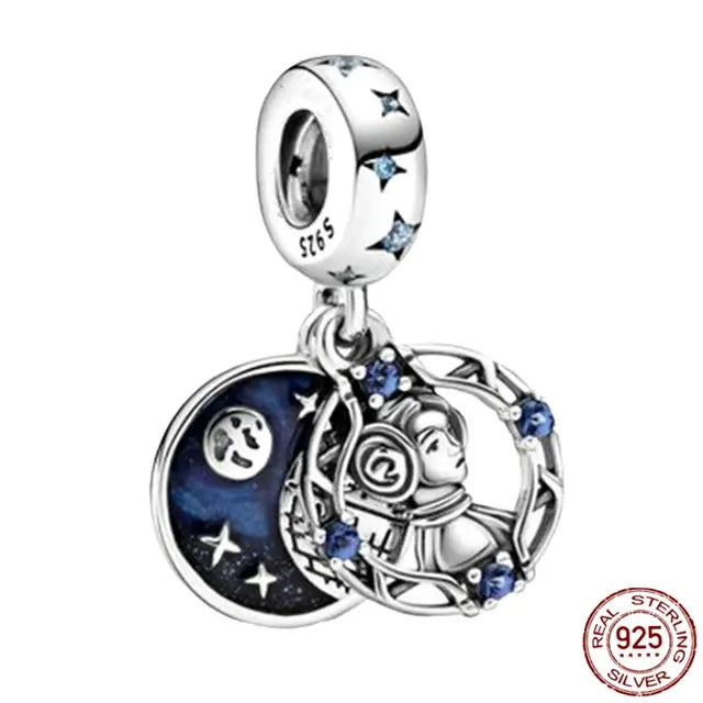 Fit Original Pandora 925 Silver Bracelet Star Wars Hot Toys Jewelry Charms Beads Womens Bracelet Fine DIY Birthday Making Gifts