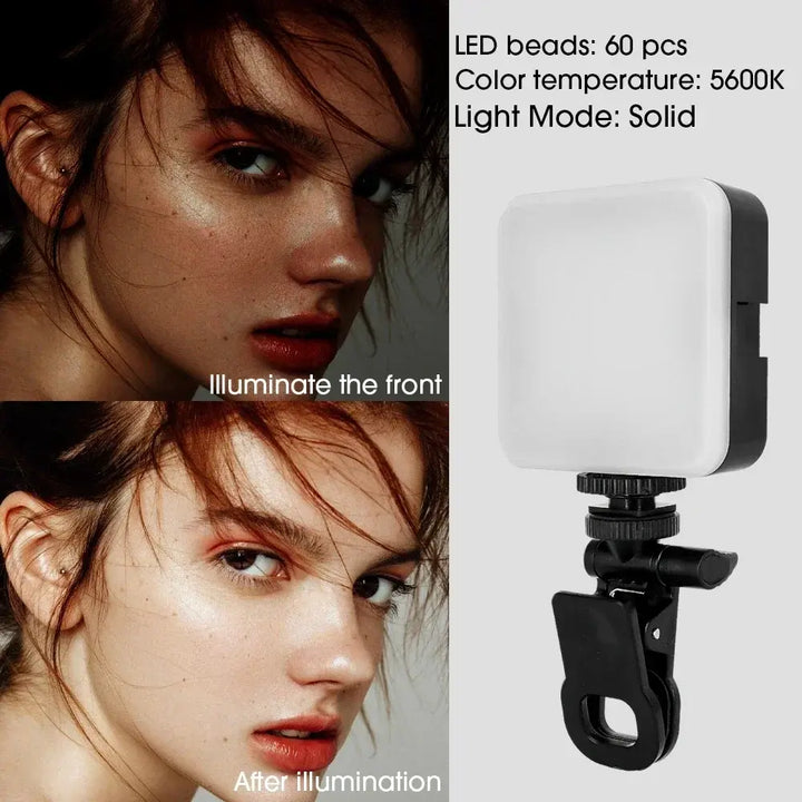 LED Selfie Light Lamp for IPhone Samsung Mobile Phone Pad Laptop Clip Ring Portable Flash Video Photo Ringlight Photography Lamp