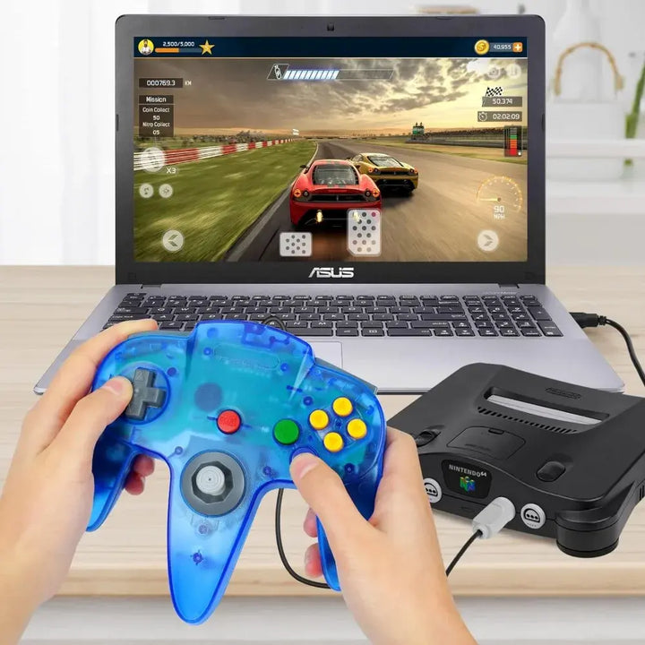 N64 Controller Classic 64-bit Wired Remote Gamepad Control Gaming Joystick Accessories Retro Video Game System Console Joypad