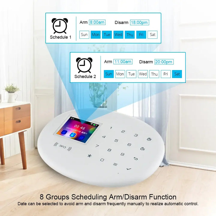 KERUI Tuya WIFI GSM Alarm System Smart Home Security Buglar RFID APP Wireless Motion Sensor Detector IP Camera Sistema de alarma