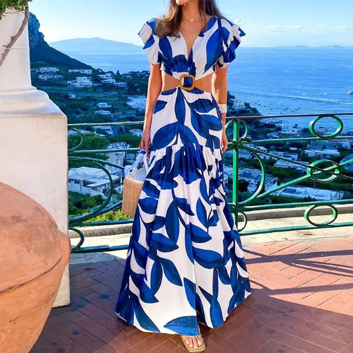 Summer Maxi Butterfly Print Dress