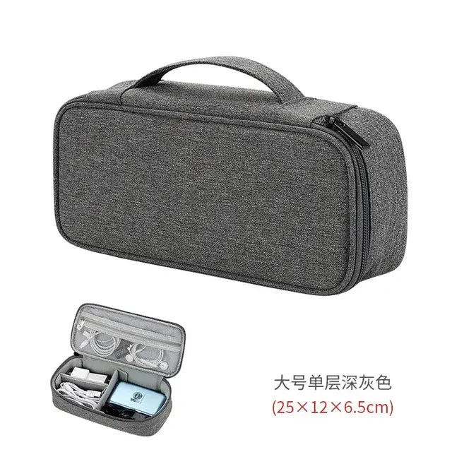 Portable Digital Storage Bag USB Gadget Waterproof Cable Organizer Pouch Electronic Device Accessories Cycling Bag Pack Supplies