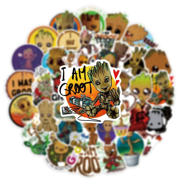 10/30/50PCS Disney Cute Groot Stickers Guardians of the Galaxy Cartoon Decals DIY Motorcycle Notebook Phone Guitar Car Kids Toy