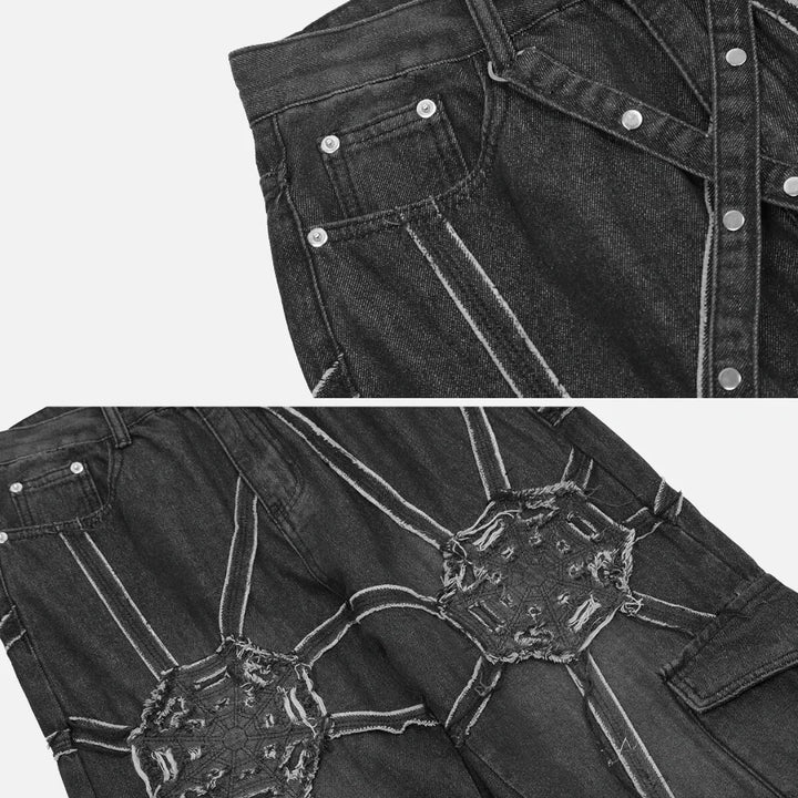 Spider Denim Pants