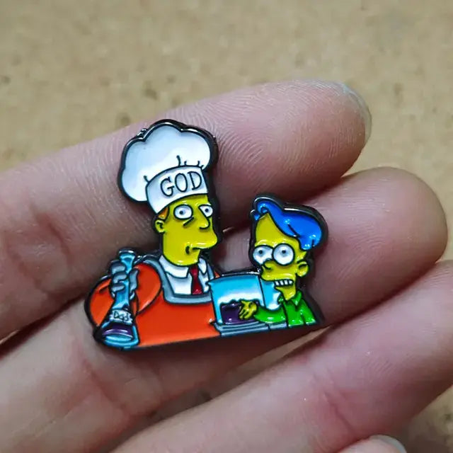 The Simpsons Homer Enamel Pins Brooches for Women Cartoon Badge on Backpack Hat Decoration Accessories Anime Jewelry Fans Gifts