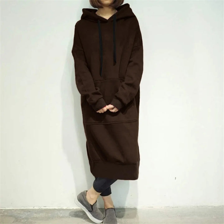 Women's Long Loose Hoodie Dress