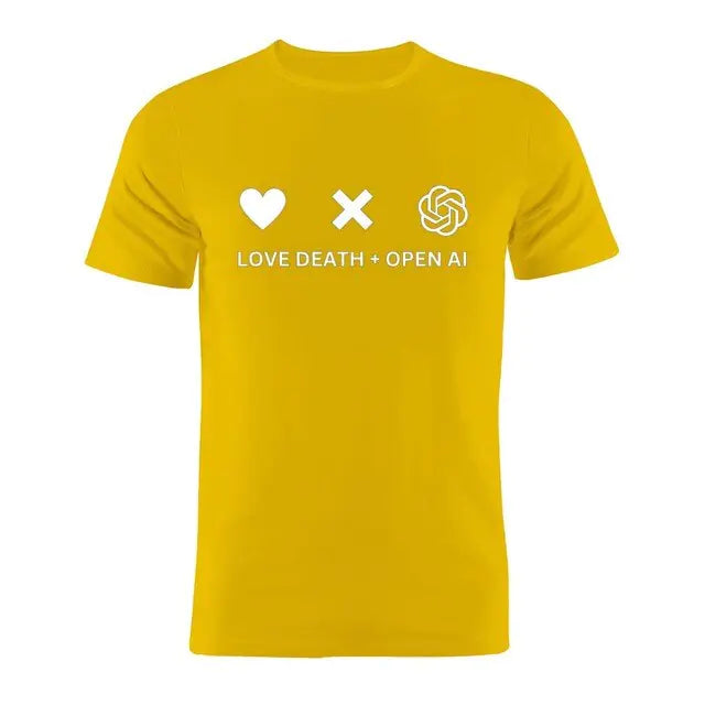 100% Cotton Unisex T Shirt OpenAI Love Death