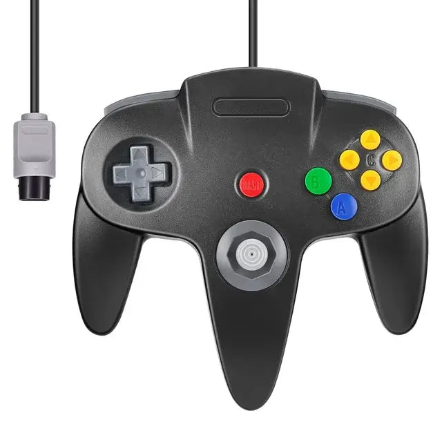 N64 Controller Classic 64-bit Wired Remote Gamepad Control Gaming Joystick Accessories Retro Video Game System Console Joypad