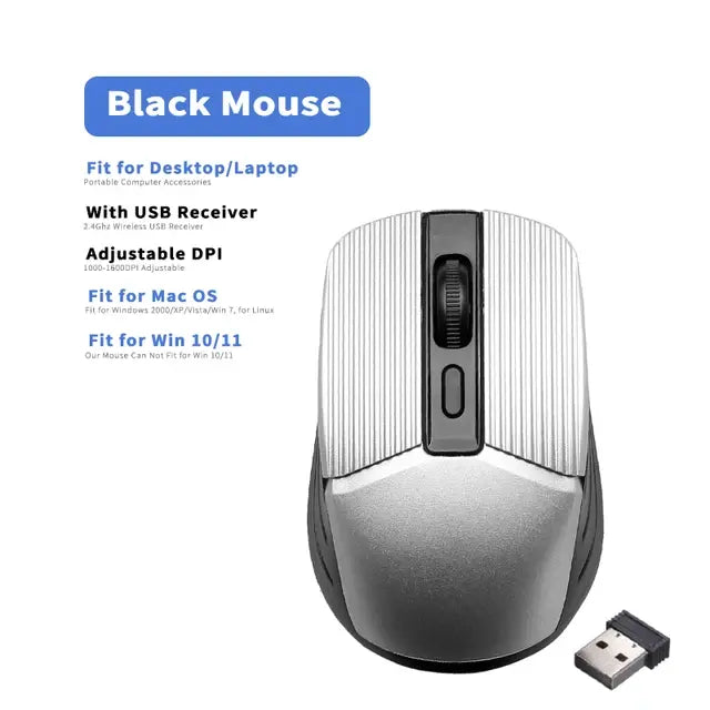 2.4GHz Wireless Mouse Optical Mice with USB Receiver Gamer 1600DPI 6 Buttons Mouse For Computer Laptop Accessories Mouse Gamer