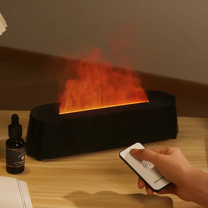 Flame simulator: Aromatherapy home humidifier