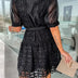 Patchwork Lace Elegant Mini Dress