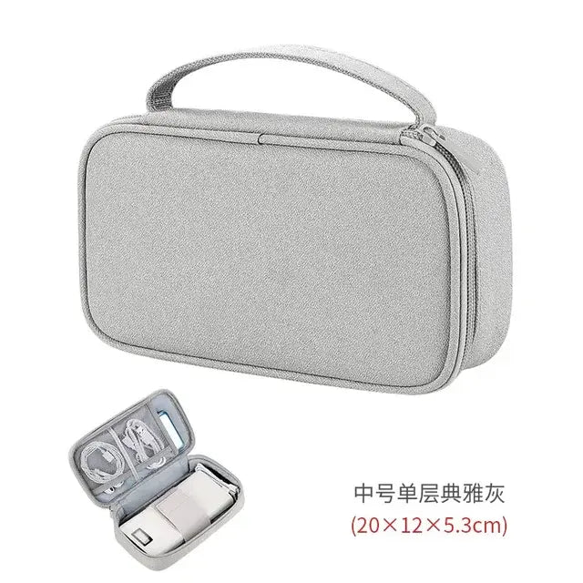 Portable Digital Storage Bag USB Gadget Waterproof Cable Organizer Pouch Electronic Device Accessories Cycling Bag Pack Supplies