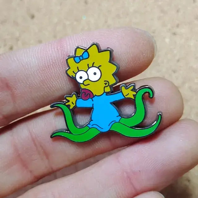 The Simpsons Homer Enamel Pins Brooches for Women Cartoon Badge on Backpack Hat Decoration Accessories Anime Jewelry Fans Gifts