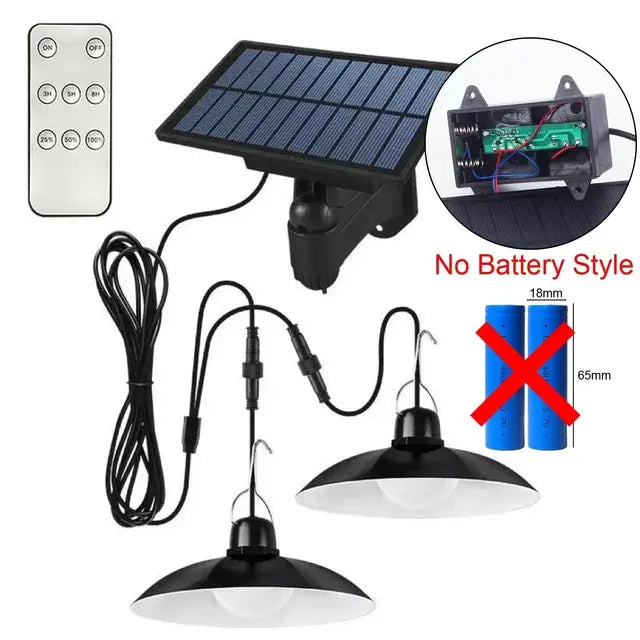 Auto-lighting Solar Pendant Light Led Solar Powered Lamp White/Warm light with Remote Control Chandelier Camping Outdoor Garden