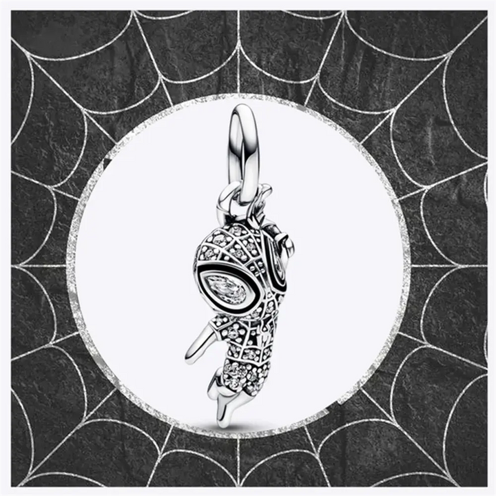 Marvel 925 Sterling Silver Diy Fine Charm Fits Original Pendant Spider Man Bracelet Movie Anime Character Spider Man Charm Beads