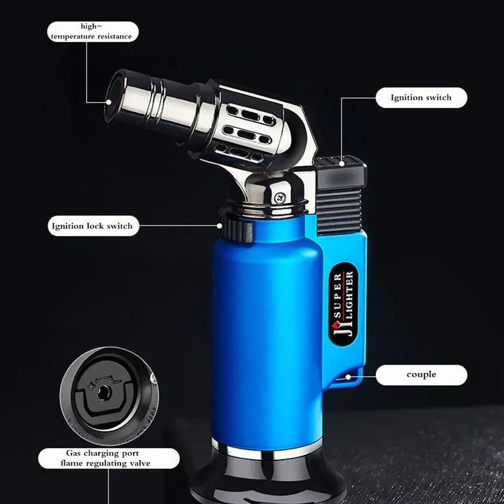 Metal Gas Lighter Windproof Barbecue Kitchen Cooking Large Capacity Torch Turbo Lighter Spray Gun Torch Jet Turbo Lighter Gadget