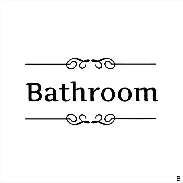 WC Toilet Entrance Sign Door Stickers For Public Place Home Decoration Creative Pattern Wall Decals Diy Funny Vinyl Mural Art