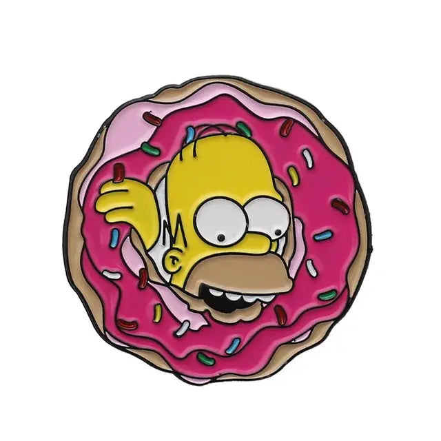 Classic TV The Simpsons Enamel Pins Brooches Women Men Lapel Badges Cute Backpack Collar Fashion Jewelry Gifts for Kids Friends