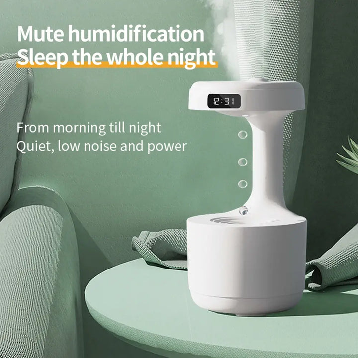 800ML Anti Gravity USB Air Humidifier Ultrasonic Air Purifier Levitating Water Drops Mist Maker Fogger Perfume LED Display Ligh