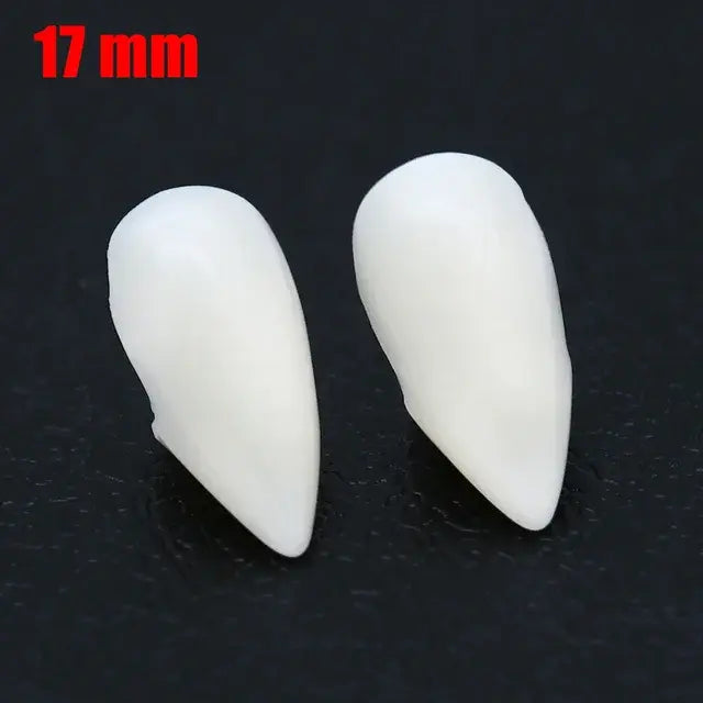 1Pairs Cosplay Vampire Teeth Fangs Dentures Prop Halloween Costume Props False Teeth Solid Glue Adhesive Halloween Makeup Props