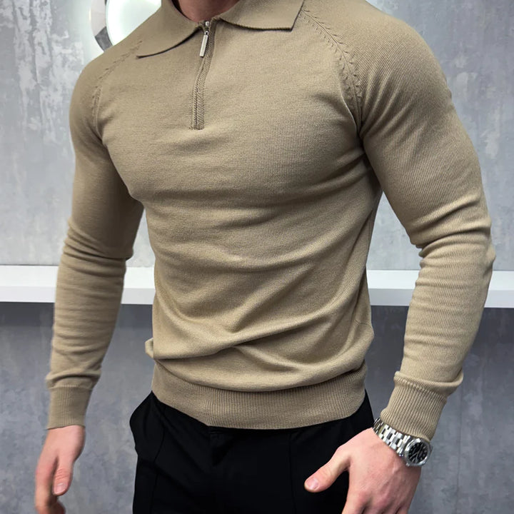 Long Sleeve Polo Shirt - Must Grey