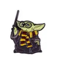 LT848 Cute Baby Yoda Enamel Pin Lapel Pins Badge Hats Clothes Backpack Decoration Jewelry Accessories Gifts