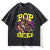 Summer New Washed T-Shirt POP SMOKE Graphic Print