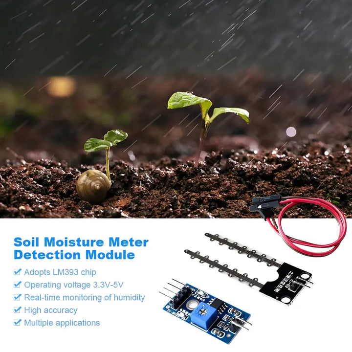 Smart Electronics Soil Moisture Hygrometer LM393 Soil Moisture Sensor Development Board High Precision for Arduino DIY