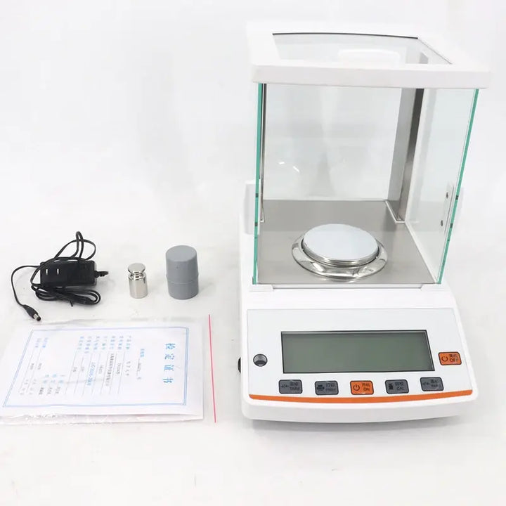 0.0001g Lab Electronic Precision Analytical Balance Scale g/mg/ct/oz Weighing Scales 0.1mg LCD Display Analytical Balance