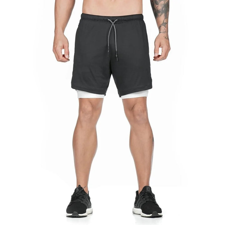 2 in 1 Running Shorts with Built-in Pocket Lining